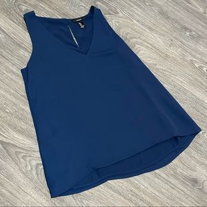 Navy sleeveless Sheer layer top